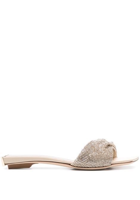 Gold goliarda crystal-embellished flats  Benedetta bruzziches - women BENEDETTA BRUZZICHES | SS25096060